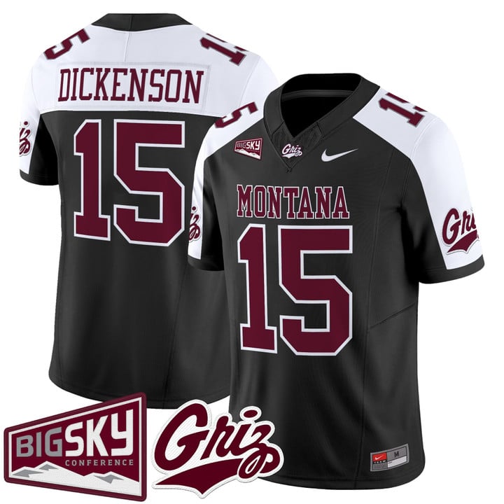 Dave Dickenson Jersey #15 Montana Grizzlies 2025 Vapor Stitched Black Alter