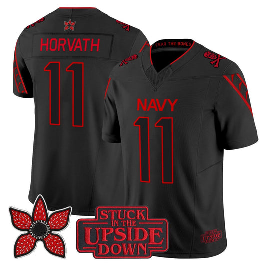Blake Horvath Jersey #11 Navy Midshipmen Stranger Things x Jolly Roger Stitched