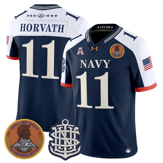 Blake Horvath Jersey #11 Navy Midshipmen 250th Anniversary Stitched