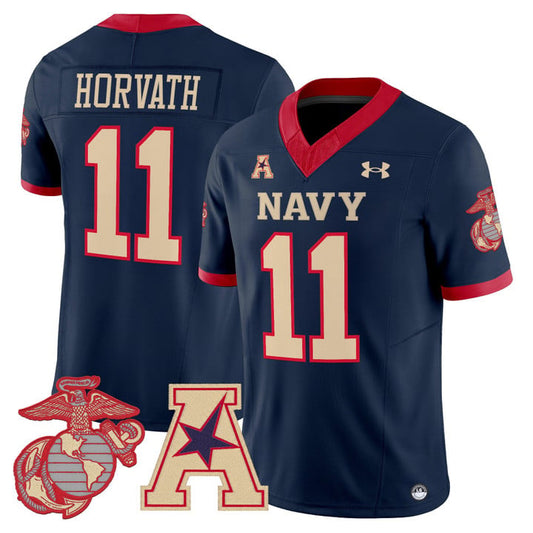 Blake Horvath Jersey #11 Navy Midshipmen Vapor USMC Premier Stitched