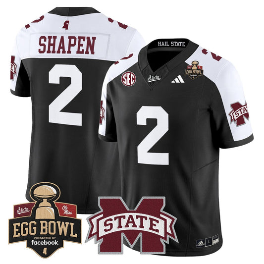 Blake Shapen Jersey #2 Mississippi State Bulldogs 2025 Egg Bowl Stitched