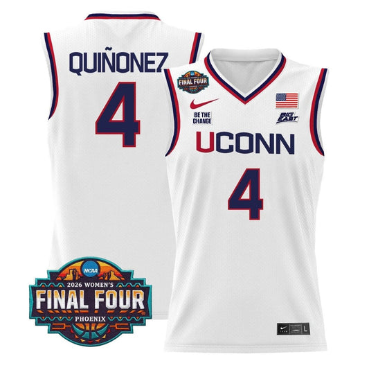 Blanca Quiñonez Jersey #4 UConn Huskies 2026 Final Four Stitched White