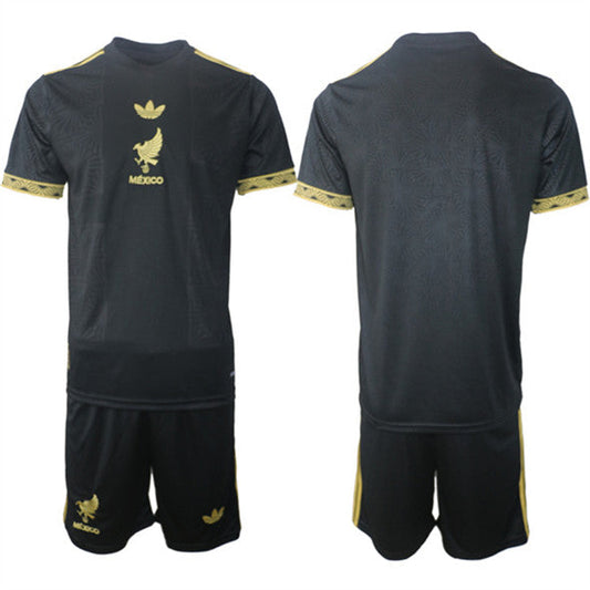 Blank Jersey Mexico Black Gold 2025 - 26 Soccer Suit