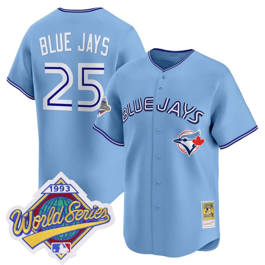 Blue Jays Jersey #25 Toronto Blue Jays 1993 World Series Throwback
