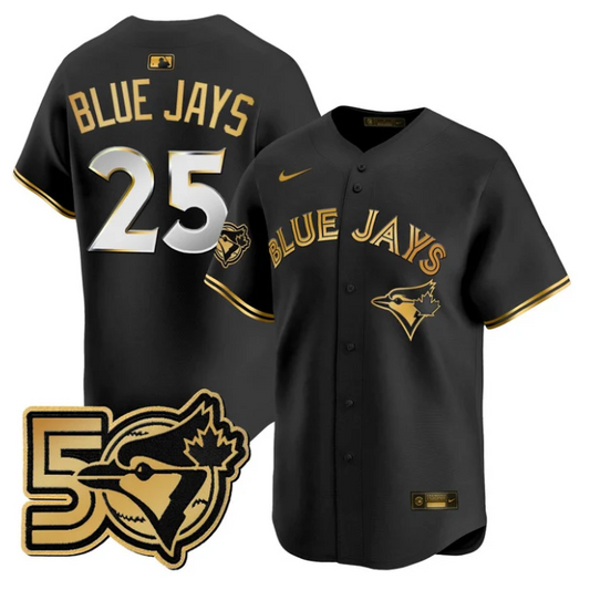 Blue Jays Jersey #25 Toronto Blue Jays 50 Seasons Patch Stitched