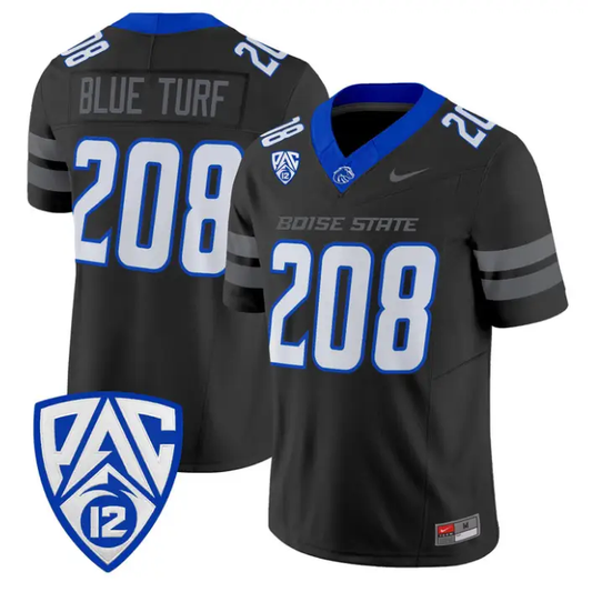 Blue Turf Jersey #208 Boise State Broncos 2026 Vapor Limited Stitched