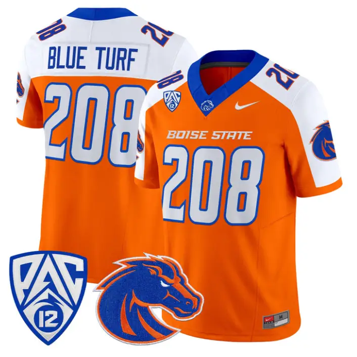 Blue Turf Jersey #208 Boise State Broncos 2026 Vapor Limited Stitched