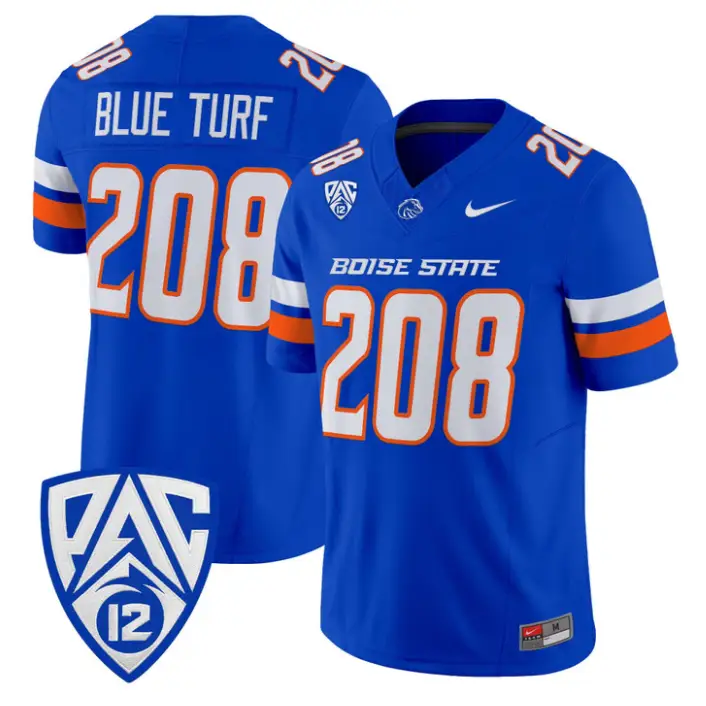 Blue Turf Jersey #208 Boise State Broncos 2026 Vapor Limited Stitched