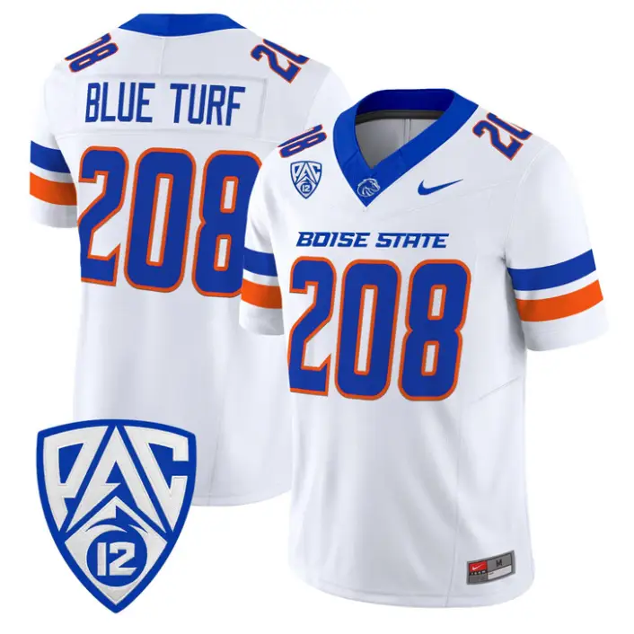 Blue Turf Jersey #208 Boise State Broncos 2026 Vapor Limited Stitched