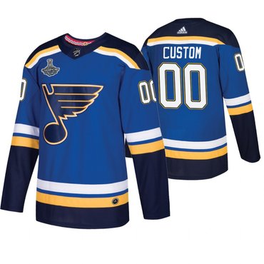 Blues Customized Blue 2019 Stanley Cup Champions Jersey