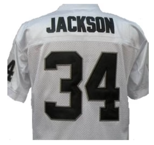 Bo Jackson Jersey Oakland Raiders Custom Throwback Football White