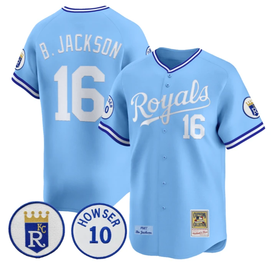 Bo Jackson #16 Kansas City Royals Light Blue Jersey - All Stitched