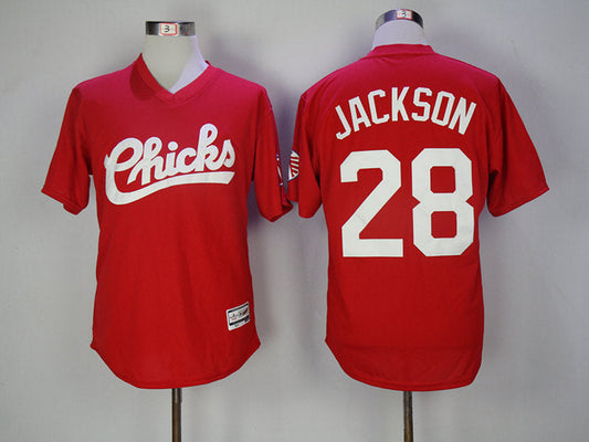 Bo Jackson #28 Chicks Movie Baseball Jersey Red