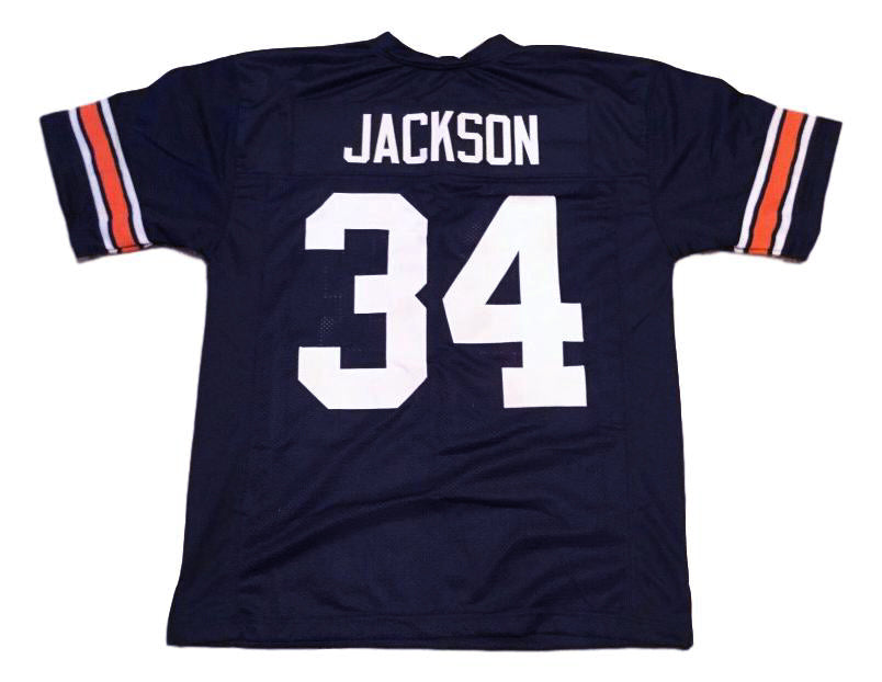 Bo Jackson Jersey #34 Custom Unsigned Football Jerseys Stitched Blue