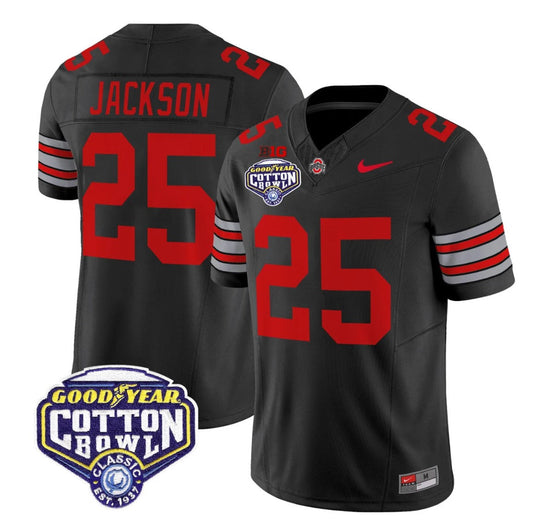 Bo Jackson Jersey #25 Ohio State Heritage Stripe 2025 Cotton Bowl Stitched