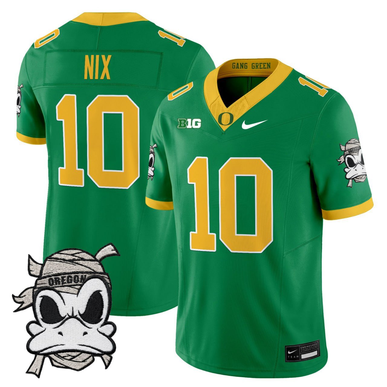 Bo Nix Jersey #10 Oregon Ducks 2025 Mummy Duck Vapor Limited Stitched