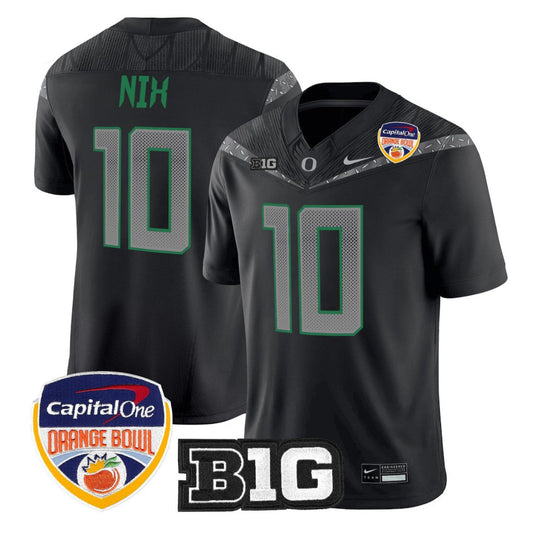 Bo Nix Jersey #10 Oregon Ducks 2026 Orange Bowl Vapor Limited Stitched
