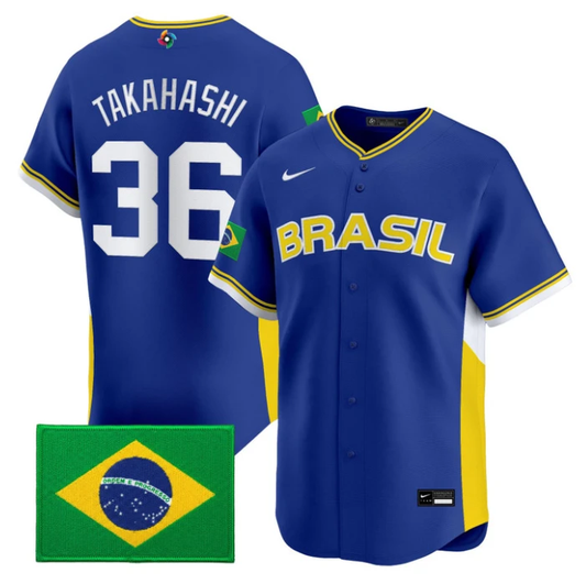 Bo Takahashi Jersey #36 Team Brazil 2026 World Baseball Classic Stitched
