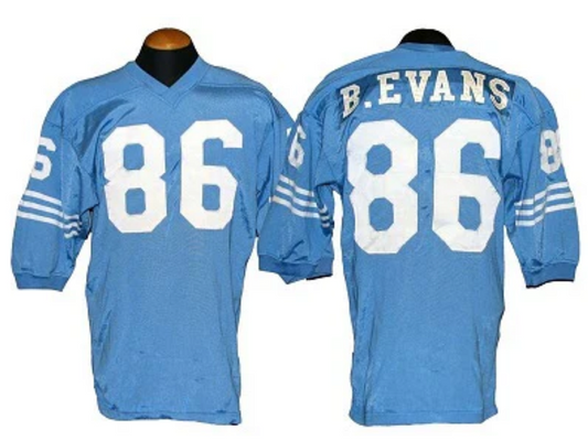 Bob Evans Jersey Houston Oilers Custom Throwback Football