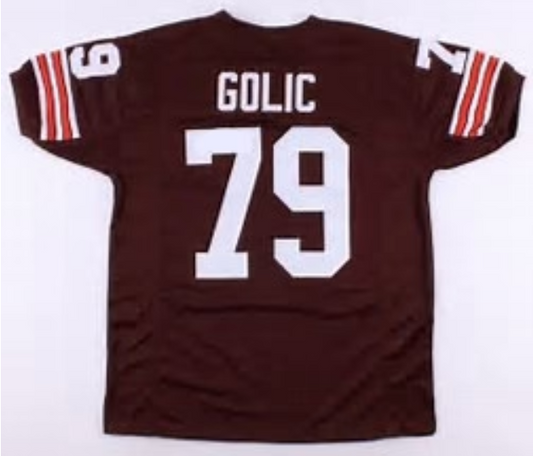 Bob Golic Jersey Cleveland Browns Custom Throwback Football Brown