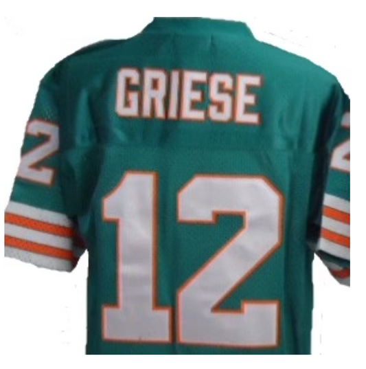 Bob Griese Jersey Miami Dolphins Custom Throwback Football Green