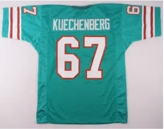 Bob Kuechenberg Jersey Miami Dolphins Custom Throwback Football Green