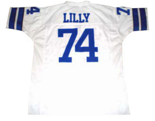 Bob Lilly Jersey Dallas Cowboys Custom Throwback Football White