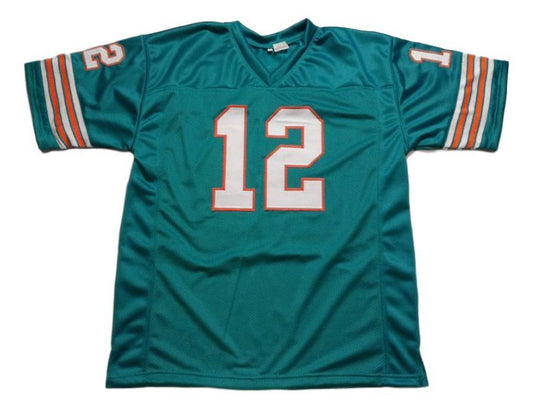 Bob Griese Jersey #12 Custom Unsigned Football Jerseys Stitched Teal Green