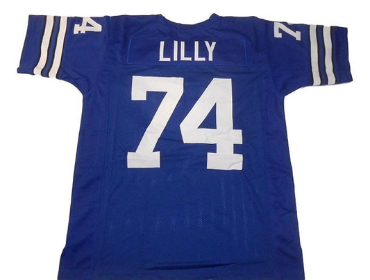Bob Lilly Jersey #74 Custom Unsigned Football Jerseys Stitched Blue