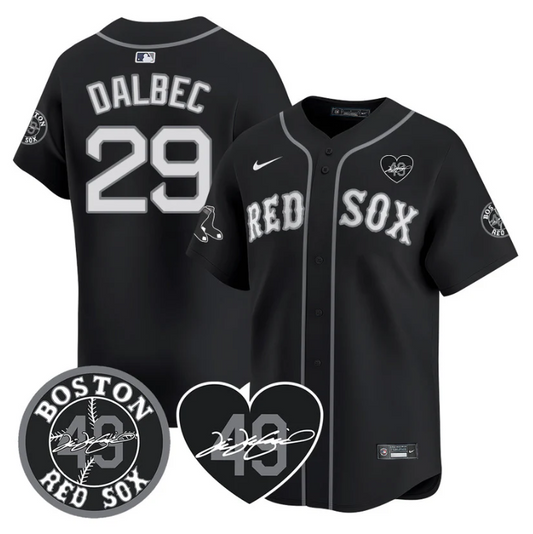 Bobby Dalbec Jersey #29 Boston Red Sox Tim Wakefield Memorial Patch Stitched Black