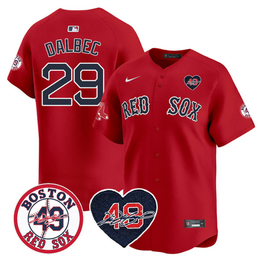 Bobby Dalbec Jersey #29 Boston Red Sox Tim Wakefield Memorial Patch Stitched Red