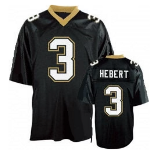 Bobby Hebert Jersey New Orleans Saints Custom Throwback Football