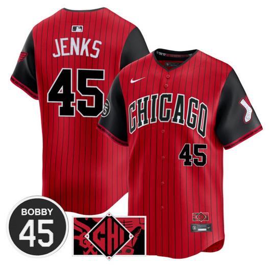Bobby Jenks Jersey #45 Chicago White Sox Premier Limited Stitched City Connect