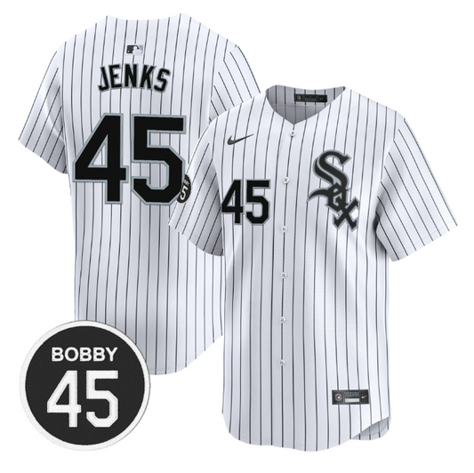Bobby Jenks Jersey #45 Chicago White Sox Premier Limited Stitched Stripes