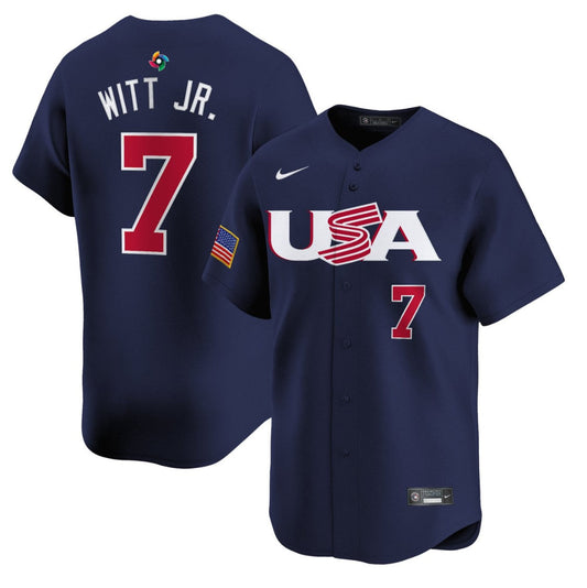 Bobby Witt Jr Jersey #7 Projected Team USA World Baseball Classic 2023 Style 2026 Roster