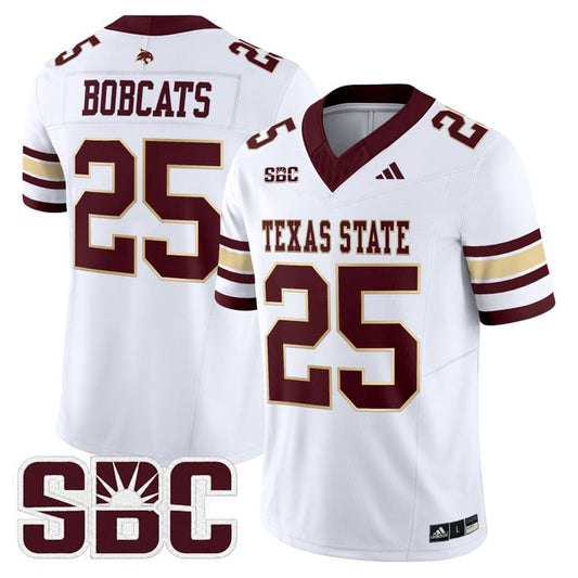 Bobcats Jersey #25 Texas State Bobcats 2025 Vapor Limited Stitched