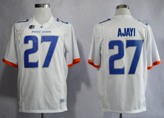 Boise State Broncos #27 Jay Ajayi College Football Jersey White Blue