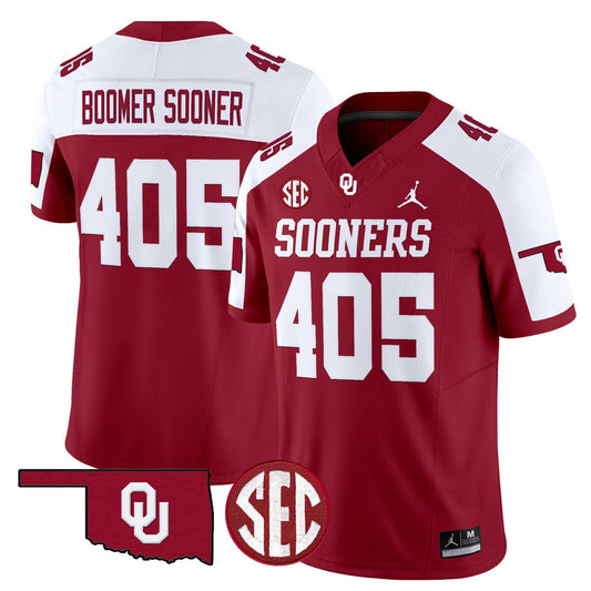 Boomer Sooner Jersey #405 Oklahoma Sooners 2025 Limited Stitched Alternate