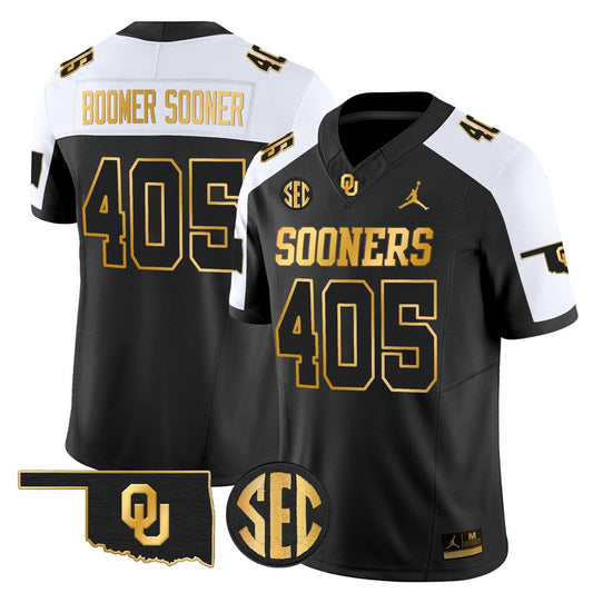 Boomer Sooner Jersey #405 Oklahoma Sooners 2025 Gold Limited Stitched