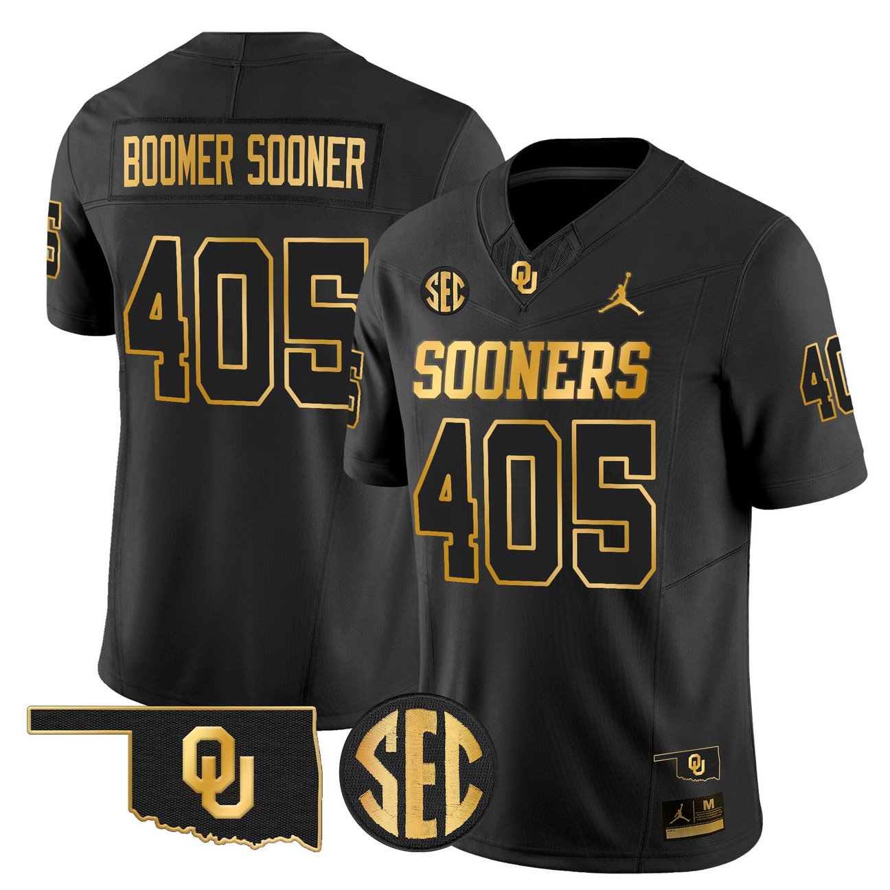 Boomer Sooner Jersey #405 Oklahoma Sooners 2025 Gold Limited Stitched