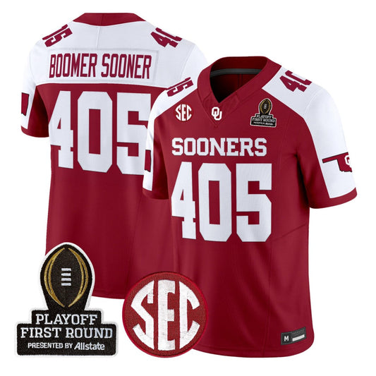 Boomer Sooner Jersey #405 Oklahoma Sooners 2025 Playoff First Round Stitched