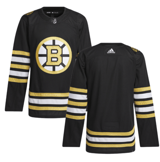 Boston Bruins 100th Anniversary Primegreen Home Men Jersey Black