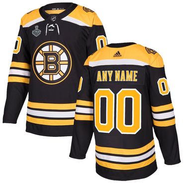 Boston Bruins ANY NAME NHL Pro Home Jersey with 2019 Stanley Cup Finals Patch