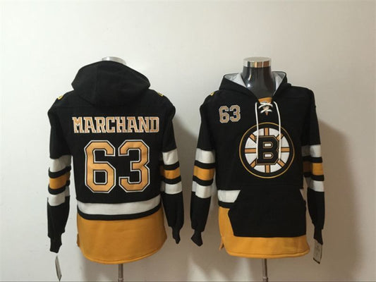 Boston Bruins #63 Brad Marchand Pullover Hoodie