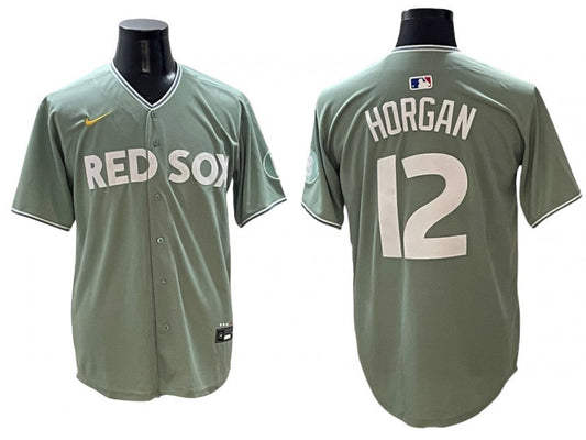 Boston Red Sox #12 Steve Horgan Green 2025 City Connect Limited Jersey