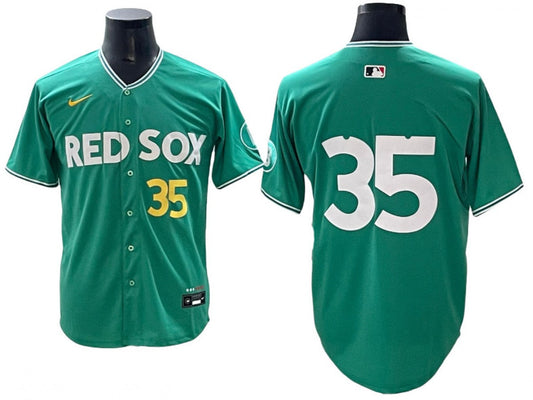 Boston Red Sox #35 Garrett Crochet Green 2025 City Connect Limited Jersey