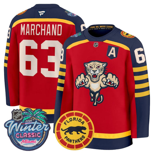 Brad Marchand Jersey #63 Florida Panthers 2026 Winter Classic Premium Stitched