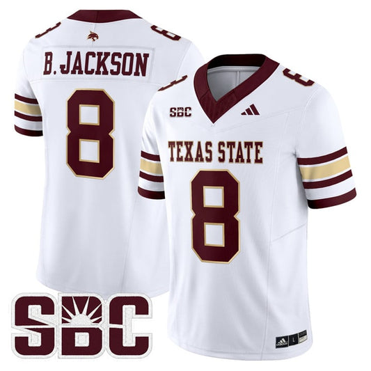 Brad Jackson Jersey #8 Texas State Bobcats 2025 Limited Stitched