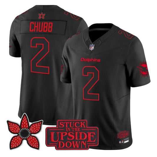 Bradley Chubb Jersey #2 Miami Dolphins Stranger Things Edition Limited Stitched