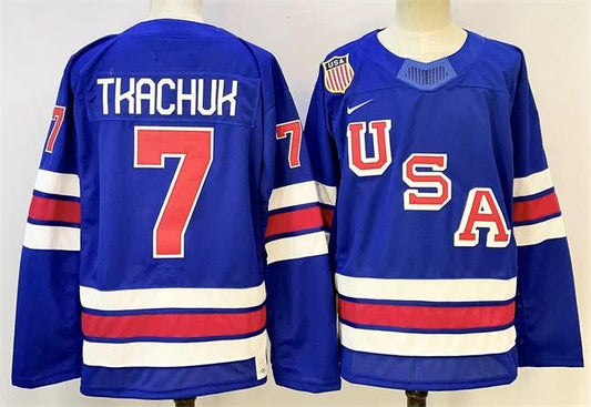 Brady Tkachuk Jersey #7 Team USA Hockey 2025-2026 Premium All Stitched